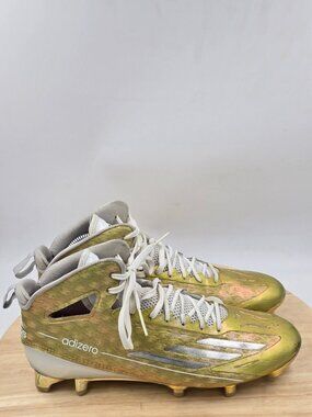 Adizero 5 Star 4.0 Gold FootBall Cleats Light Weight S85603 Mens sz 10